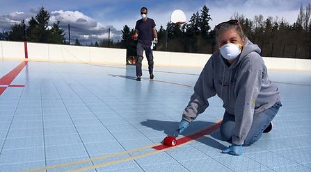 Dawn Janow resurfaces the Bainbridge Island roller rink.