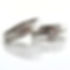 Two rings of silver appearance by Emma Kate Jewellery.