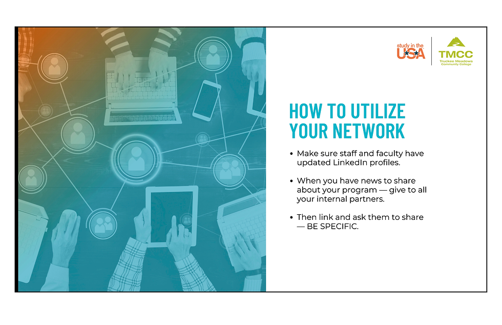 Study in the USA Leveraging Your Network presentation