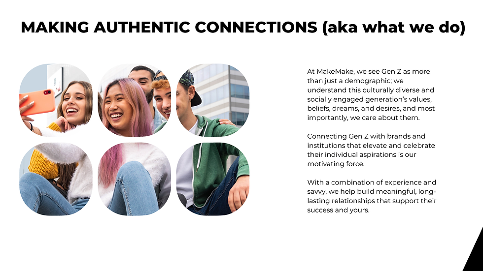 MakeMake Marketing portfolio presentation