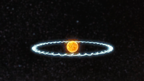 Sun moving with earth field trail