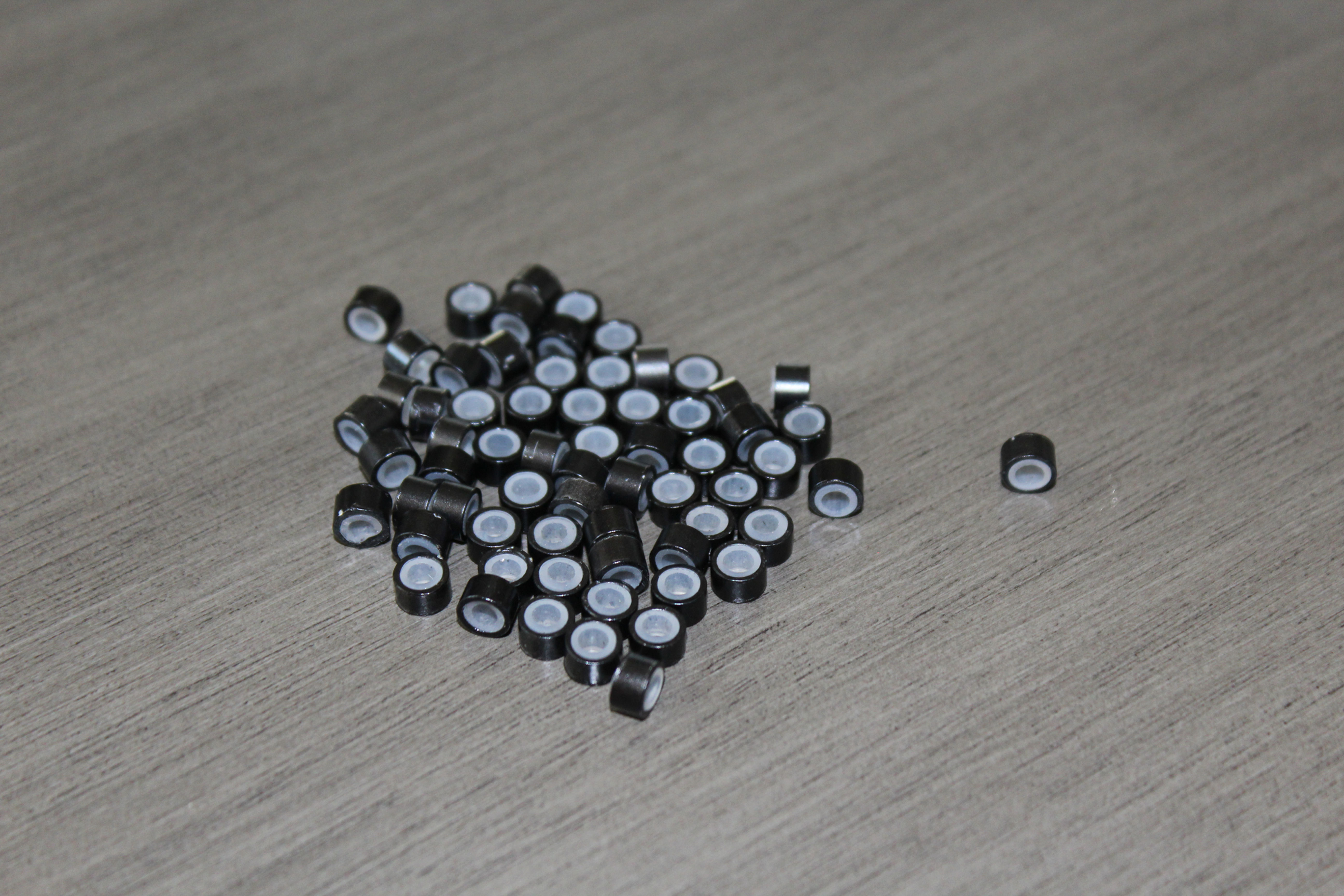 Beads with silicone