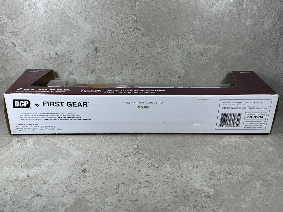 Thumbnail: 1/64 Peterbilt 389 w/ Mississippi LP Tanker Farmer’s Oil #108