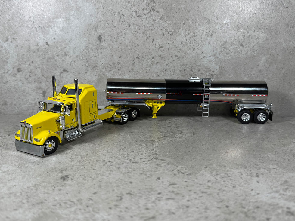 Thumbnail: 1/64 Kenworth W900L w/ Brenner Tank Trailer Double C Transport