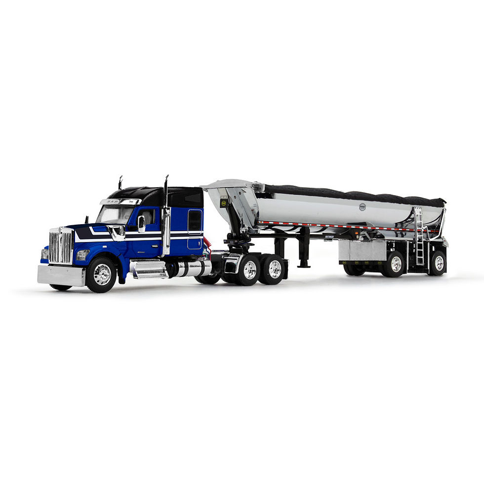 Thumbnail: 1/64 Kenworth W990 w/ MAC End Dump Blue/Black