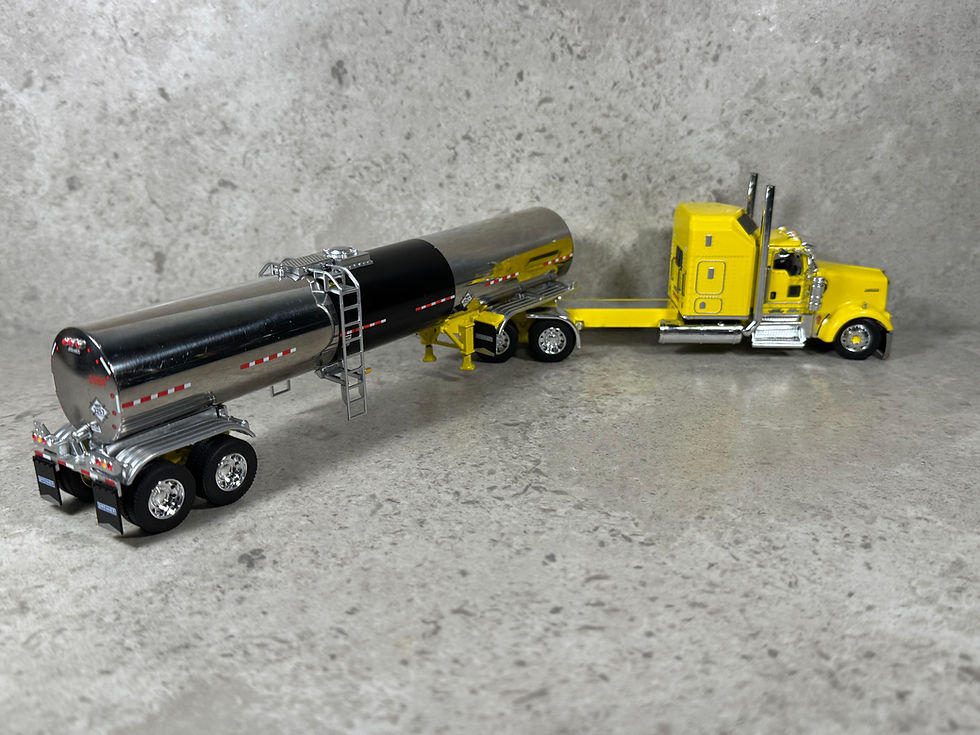 Thumbnail: 1/64 Kenworth W900L w/ Brenner Tank Trailer Double C Transport
