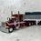 Thumbnail: 1/64 Peterbilt 389 w/ Wilson Patriot Belt Trailer Red/Gunmetal