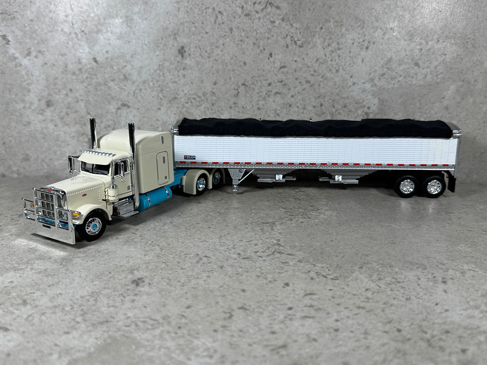 Thumbnail: 1/64 Peterbilt 389 w/ Wilson Pacesetter Grain Trailer Capitola Trucking