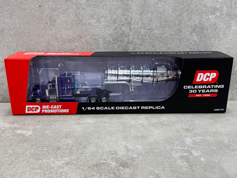 Thumbnail: 1/64 Peterbilt 379 w/ Polar Deep Drop Tanker Wild Orchid (Purple)/Black Stripe
