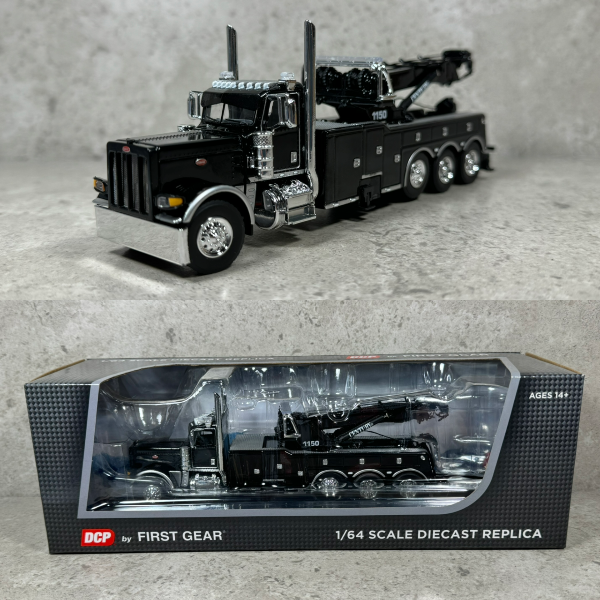 1/64 Peterbilt 389 Century Rotator Black