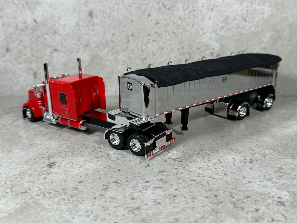Thumbnail: 1/64 Kenworth W900L w/ MAC Coal End Dump Red/Chrome
