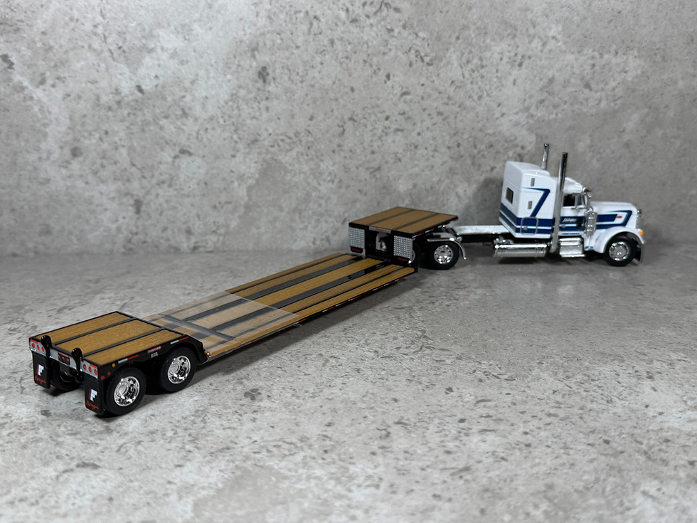 Thumbnail: 1/64 Peterbilt 379 w/ Fontaine Renegade Lowboy Jaeger Truck Lines