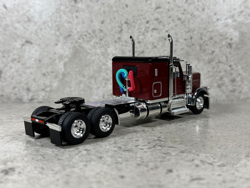 Thumbnail: 1/64 Peterbilt 589 w/ Utility Van Trailer Legendary Red