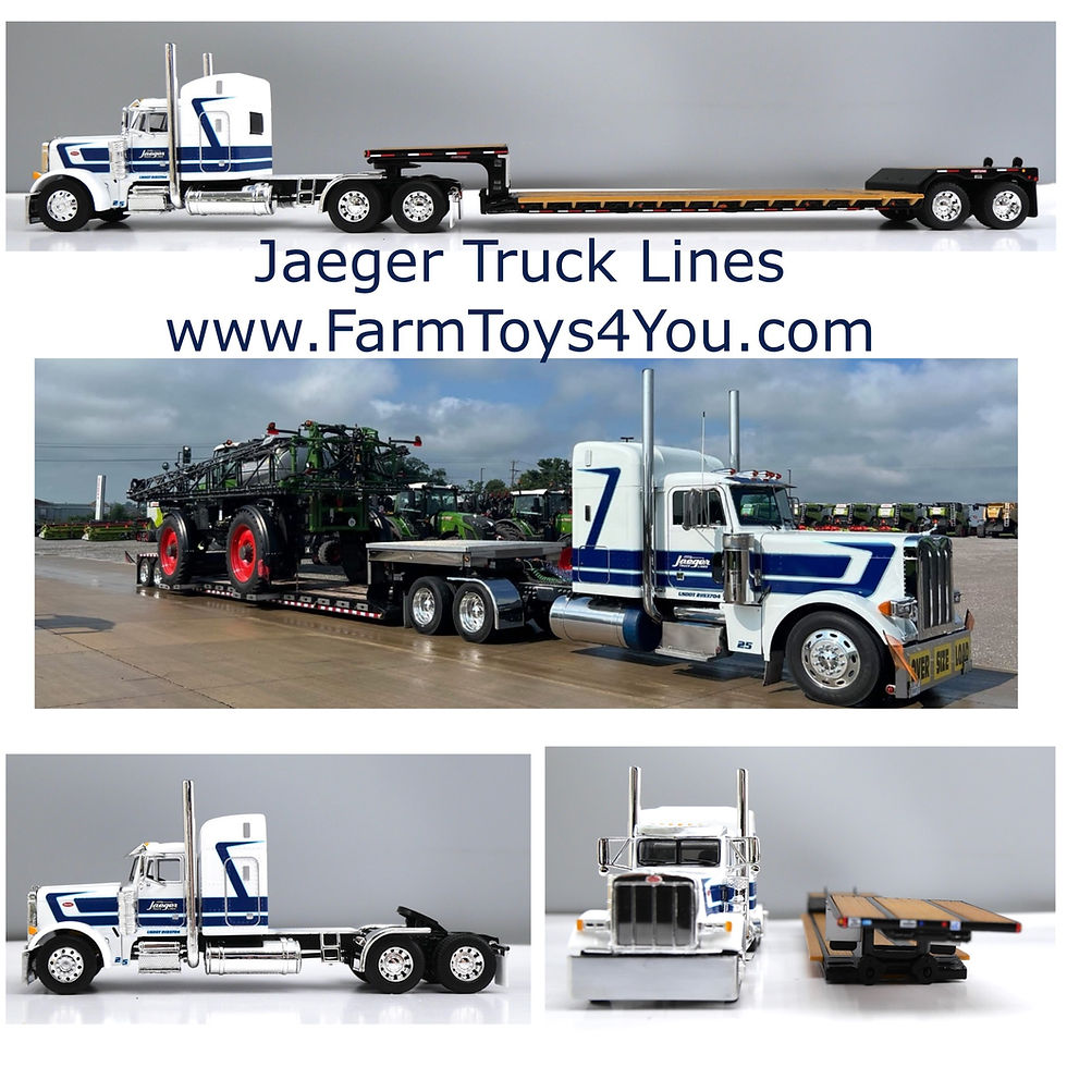 Thumbnail: 1/64 Peterbilt 379 w/ Fontaine Renegade Lowboy Jaeger Truck Lines