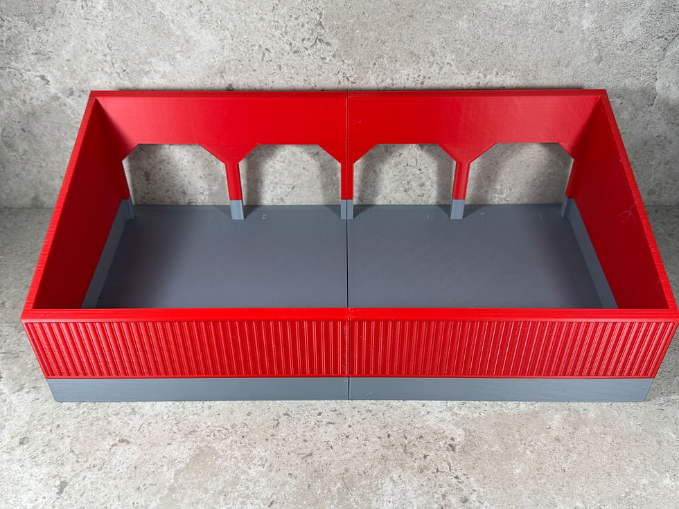 Thumbnail: 1/64 4 Bay Cattle Shed Red/White