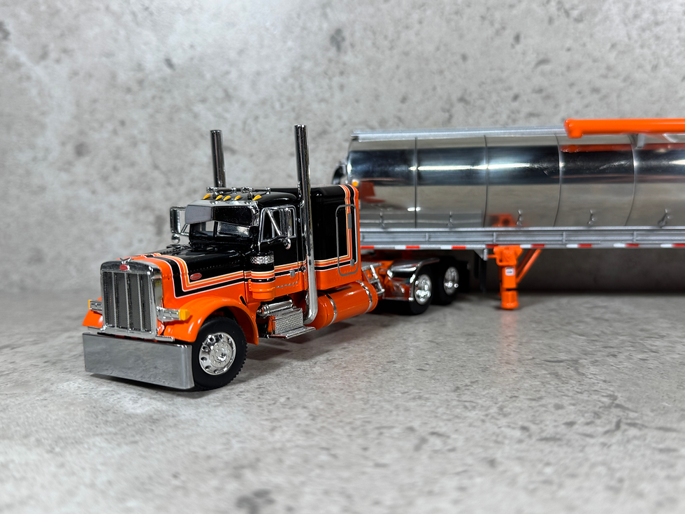 Thumbnail: 1/64 Peterbilt 379 w/ Walinga Bulk Feed Trailer Orange/Black
