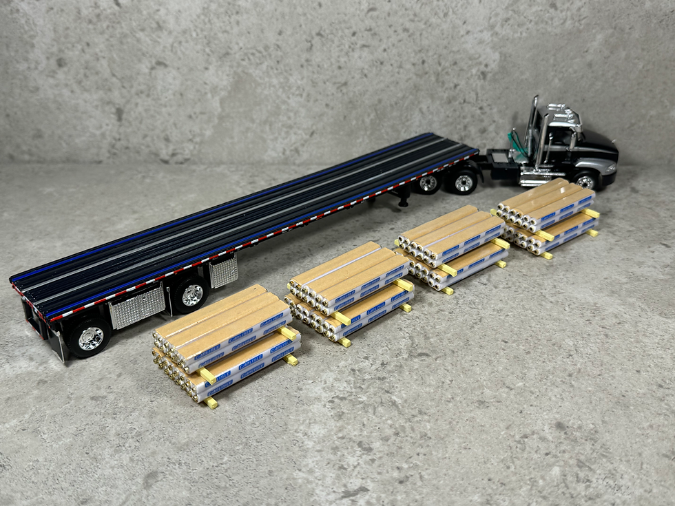Thumbnail: 1/64 Mack Pinnacle w/ Wilson Flatbed Trailer & Paper Pallet Loads