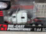 Thumbnail: 1/64 Peterbilt 379 w/ Wilson Livestock Trailer Hilton Trucking White/Burgundy