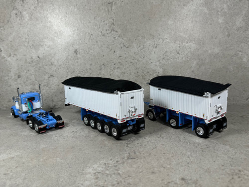 1/64 Kenworth W900 w/ East Michigan 31' & 20' End Dump Trailers