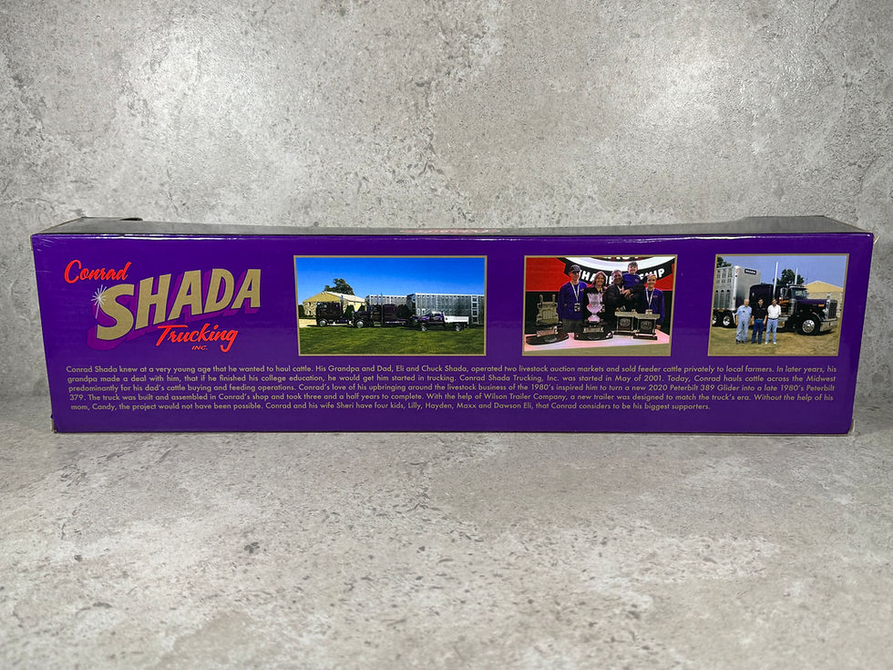 Thumbnail: 1/64 Peterbilt 379 w/ Wilson Livestock Trailer Conrad Shada Trucking