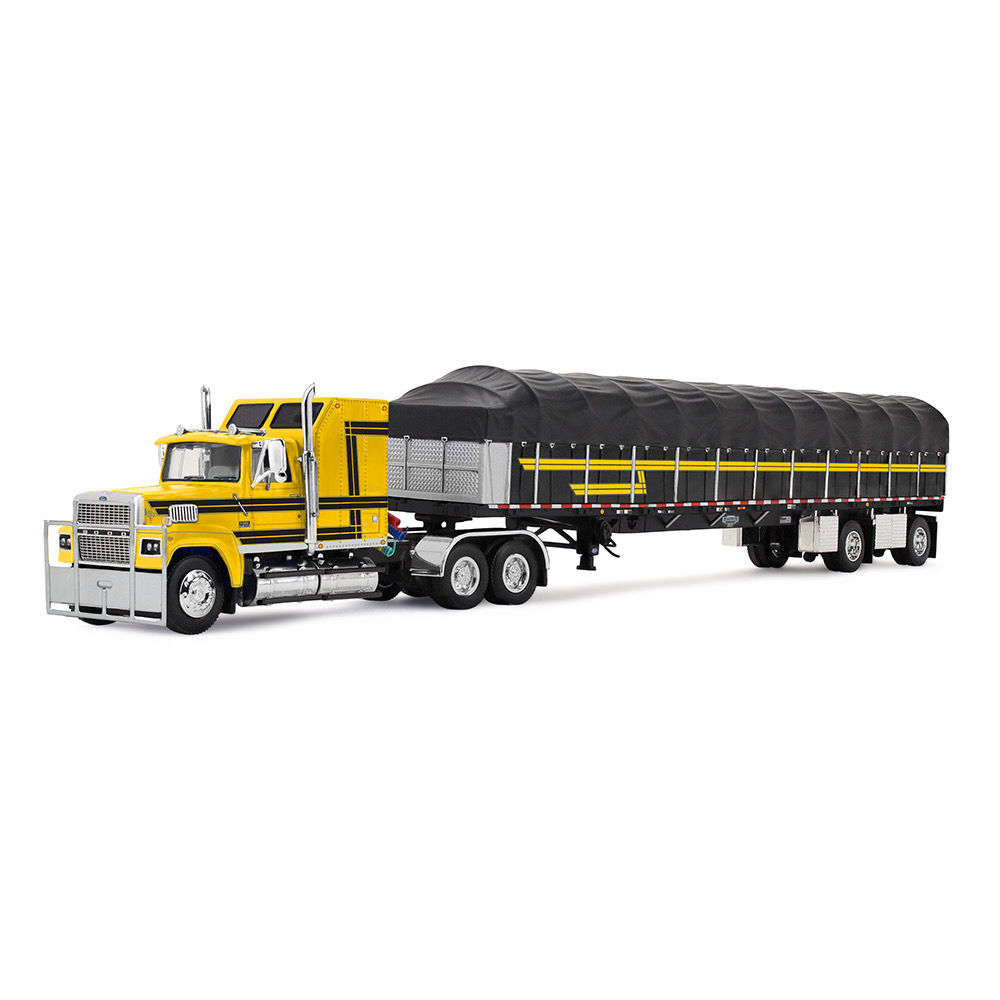 PRE-ORDER: 1/64 Ford LTL 9000 w/ Covered Wagon Yellow/Black