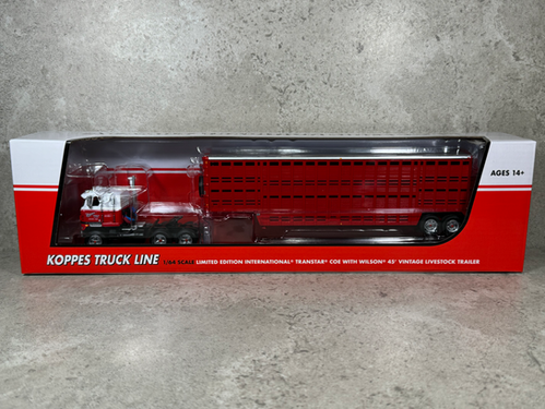 トレーラー『AMERICAN PRESIDENT LINES』日本製 1/64 International Transtar w/ Wilson Livestock Trailer