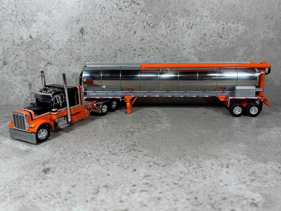 Thumbnail: 1/64 Peterbilt 379 w/ Walinga Bulk Feed Trailer Orange/Black