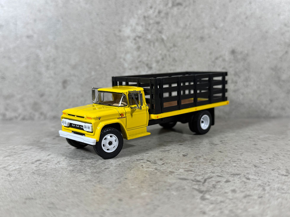 Thumbnail: 1/64 GMC 4000 Stake Bed Truck Bright Yellow