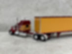 Thumbnail: 1/64 Kenworth W900L w/ Utility Van Trailer Burgundy/Tan