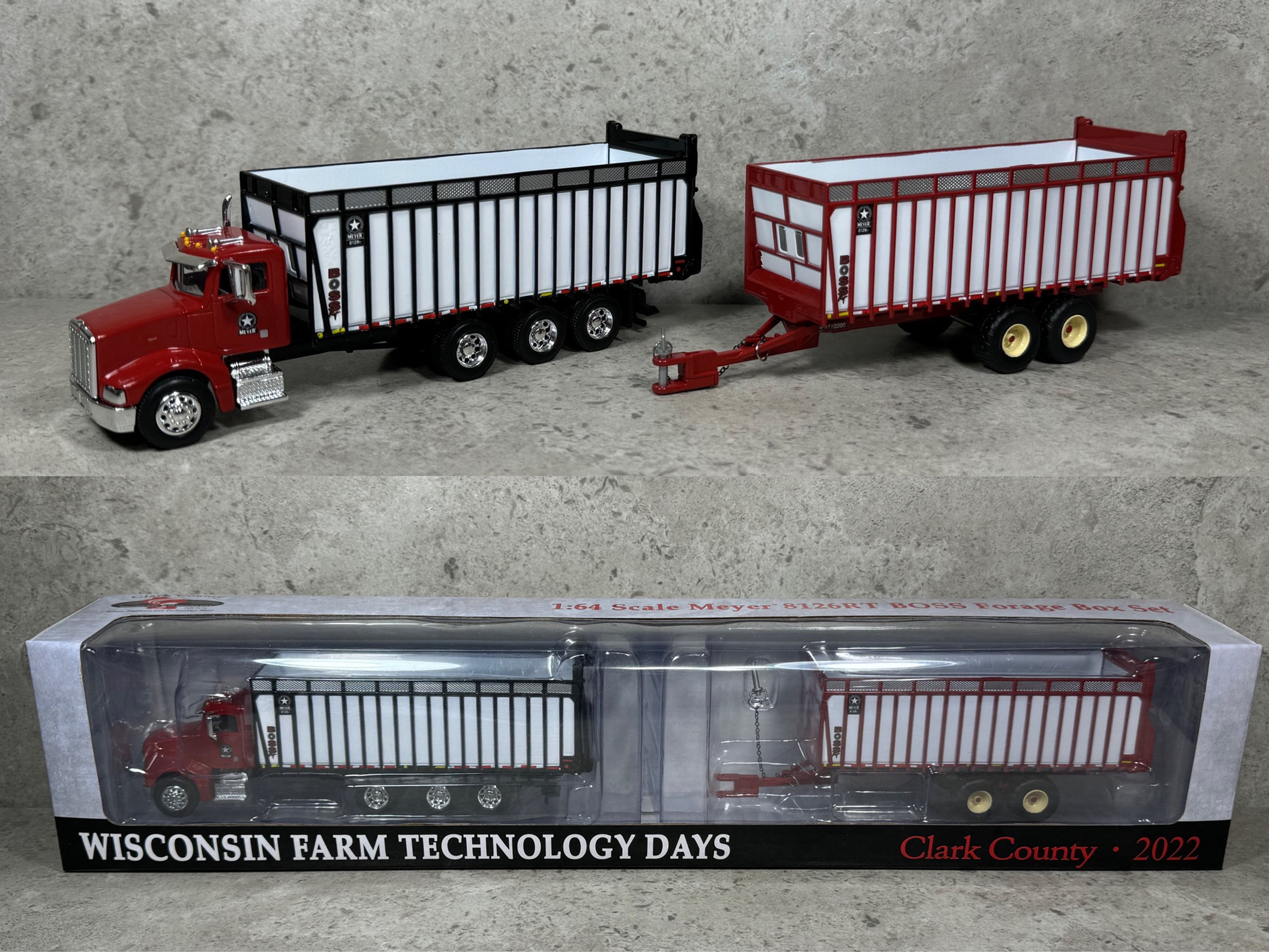 1/64 Meyer 8126RT Boss Forage Wagon Set