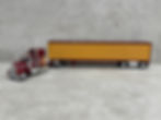 Thumbnail: 1/64 Kenworth W900L w/ Utility Van Trailer Burgundy/Tan