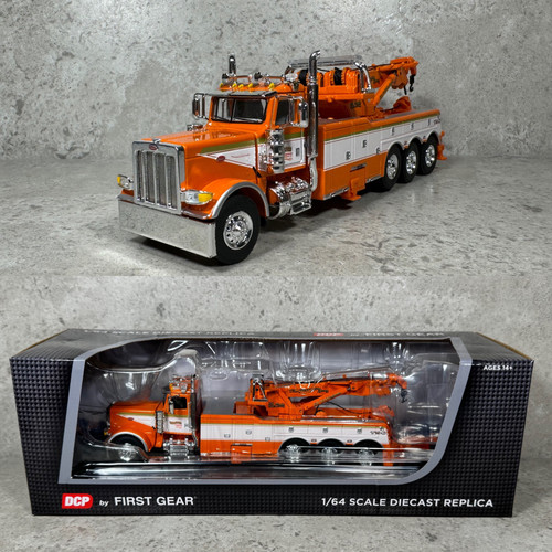 1/64 Peterbilt 389 Century Rotator TriState Towing Orange/White FarmToys4You