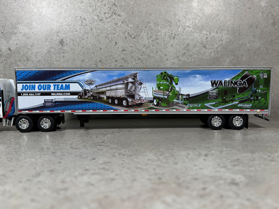 Thumbnail: 1/64 Kenworth W900L w/ Utility Van Trailer Walinga Inc.