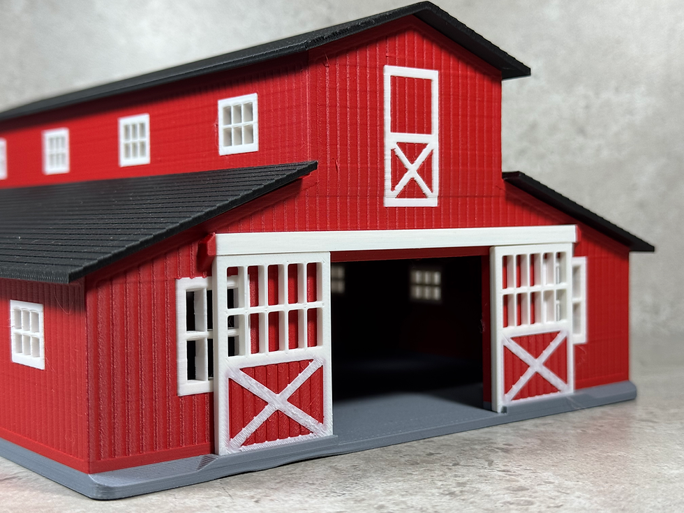 Thumbnail: 1/64 Horse Stable Red/Black