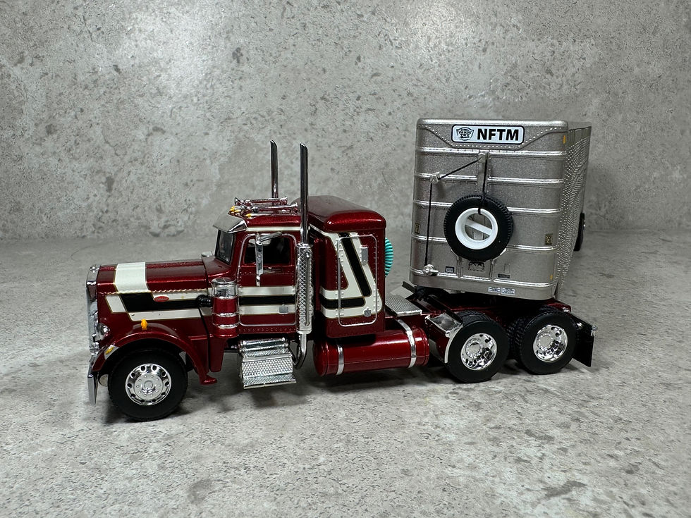 Thumbnail: 1/64 Peterbilt 359 w/ Vintage Wilson Livestock Trailer NFTM