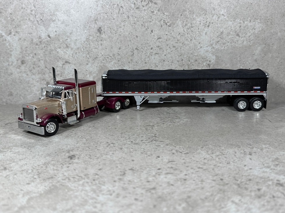 Thumbnail: 1/64 Peterbilt 379 w/ Wilson Grain Trailer Grape/Tan