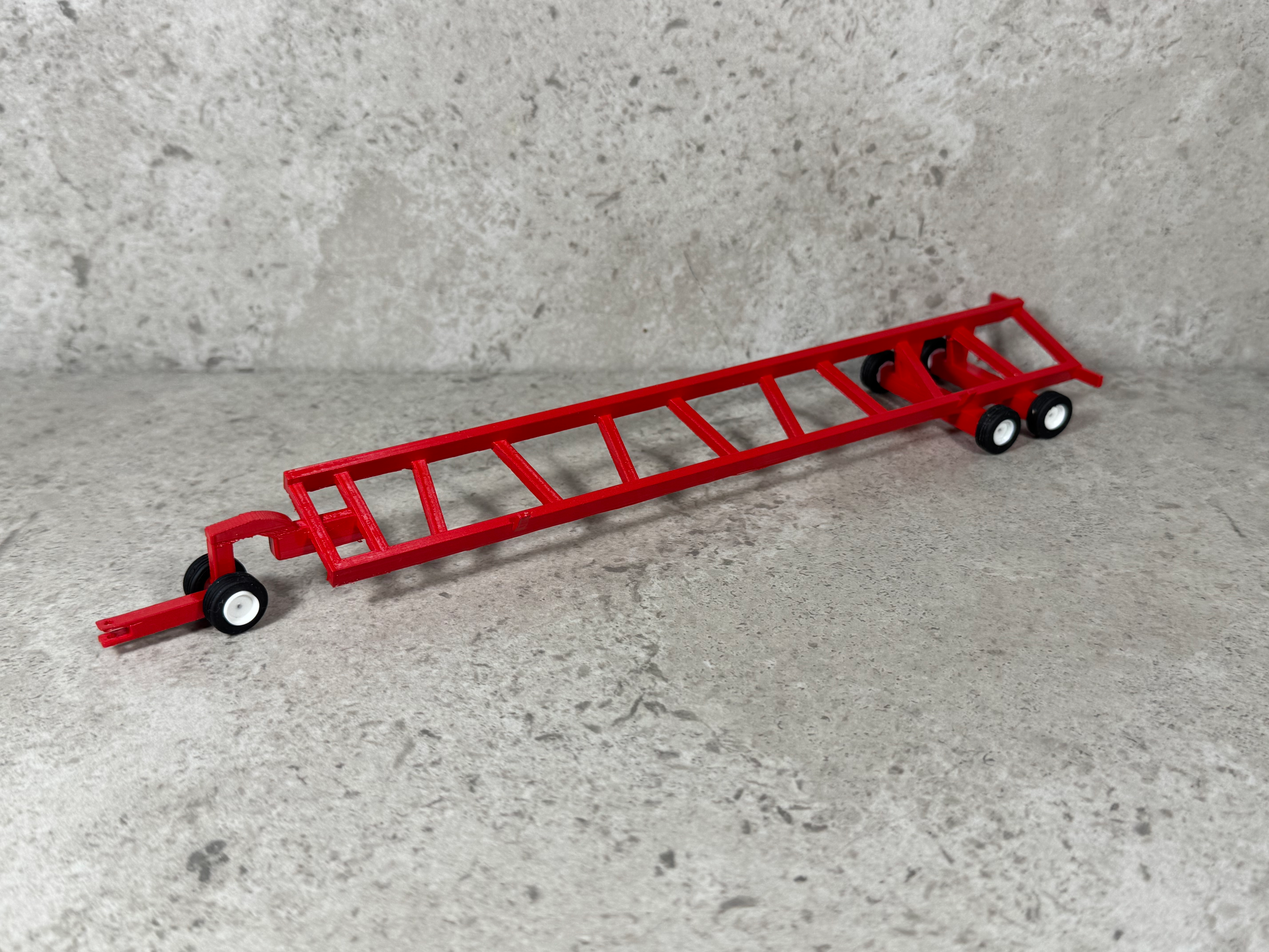 1/64 Custom Combine Head Trailer Red