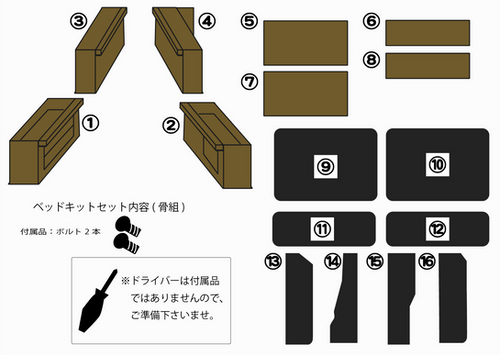 ベッドキットヴィンテージ(標準・S-GL)ハイエース専用 | ARBAN