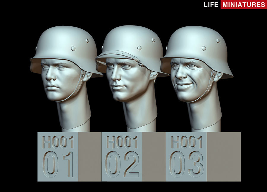 Thumbnail: WW2 German Heads Set No.1 (1/35 scale)