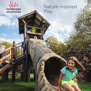 child playing on a nature inspired playground