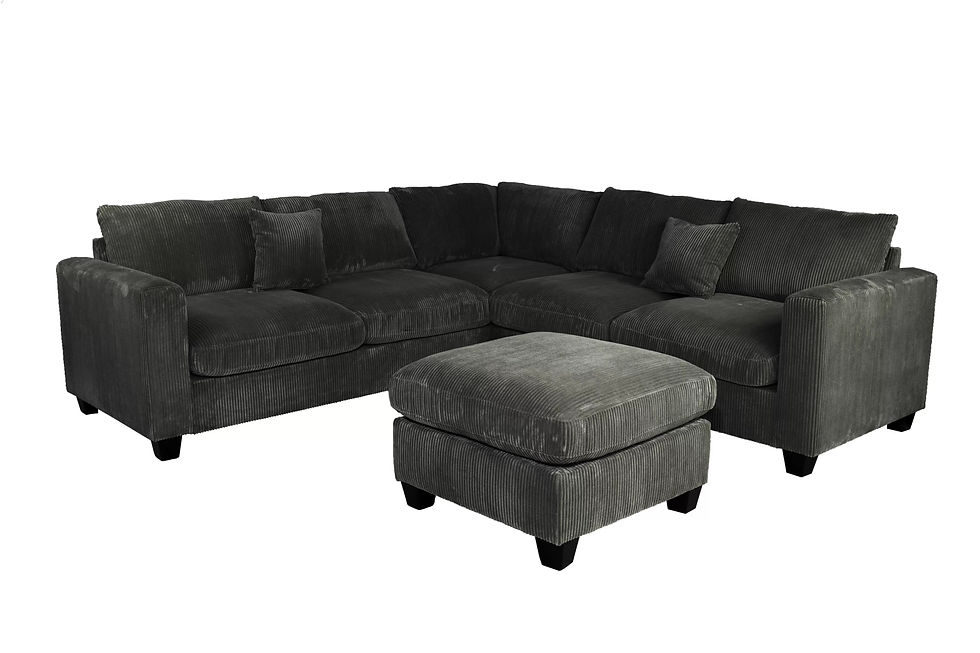 Thumbnail: Black 4-Piece Sectional Set — F8302