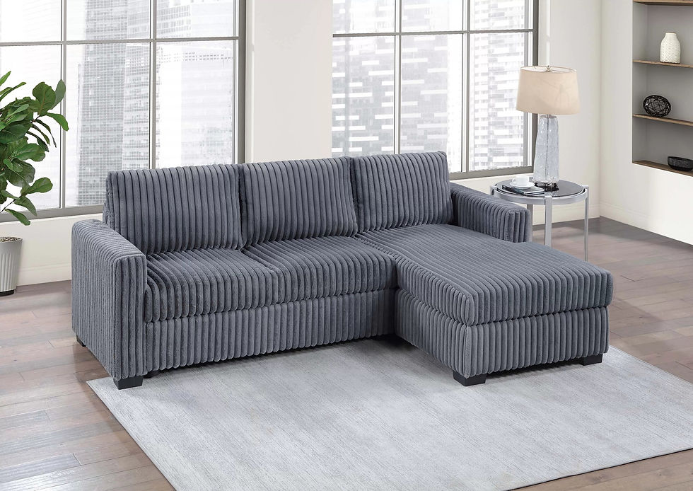 Thumbnail: Dark Gray 2-Piece Sectional Sofa — F8326