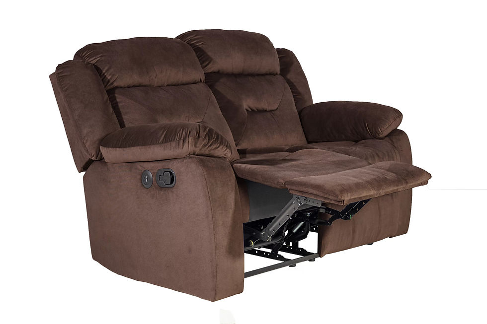 Thumbnail: Chocolate 2-Piece Manual Reclining Sofa & Loveseat Set — F8159-F8158