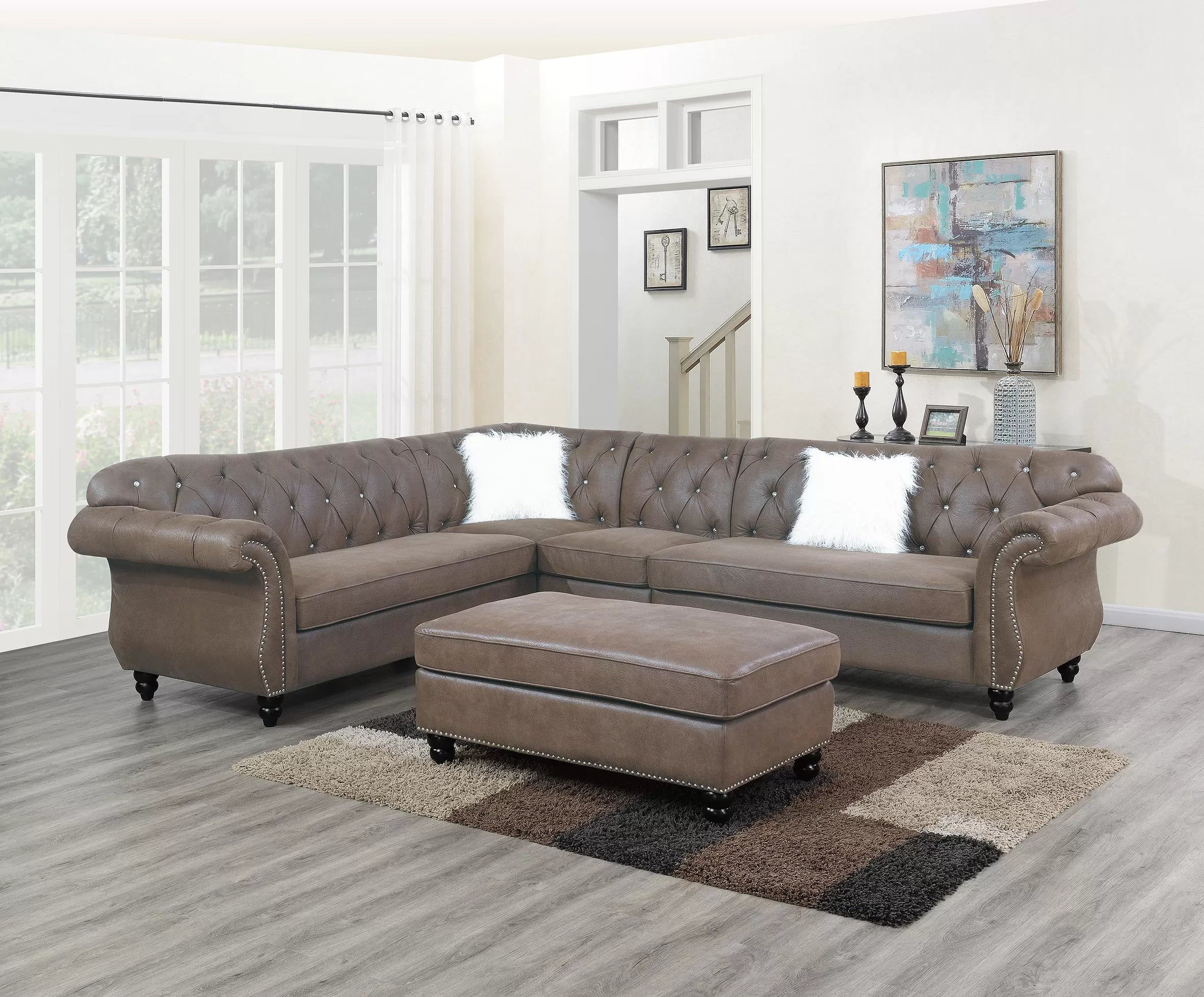 Dark Coffee 4-Piece Sectional Set — F6437