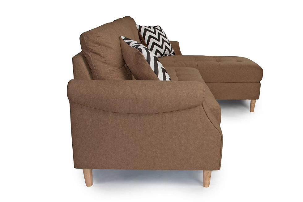 Thumbnail: Light Coffee Reversible Sectional Set — F6458