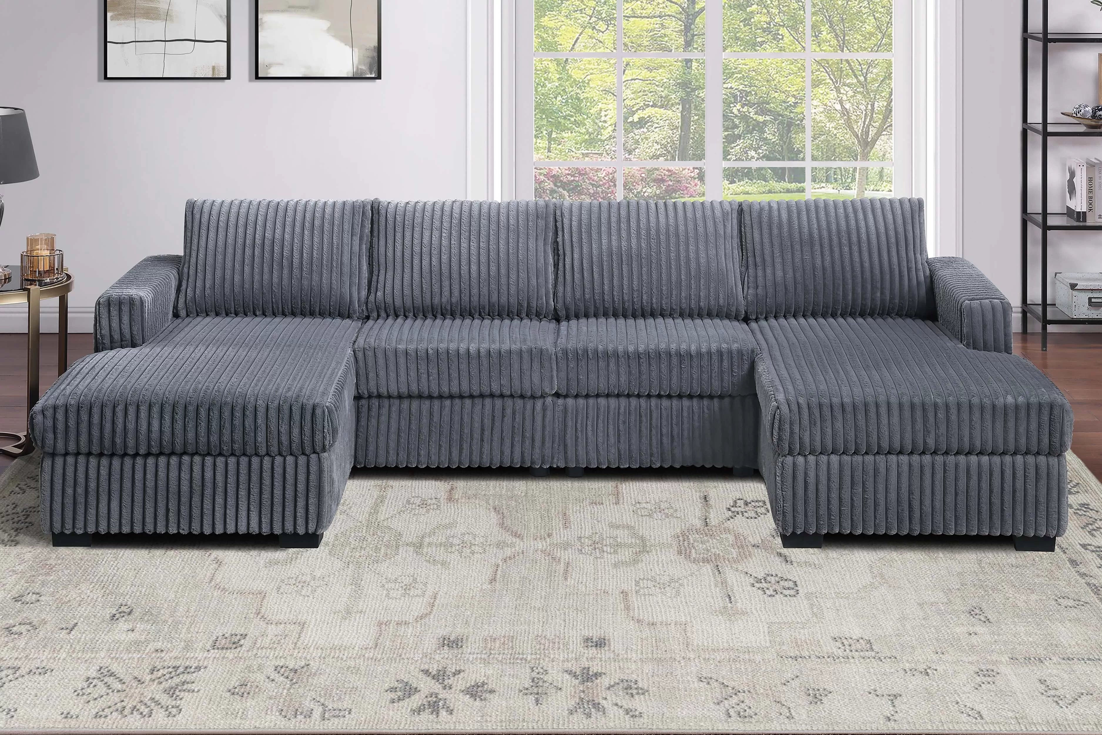 Dark Gray 3-Piece Sectional Set — F8334
