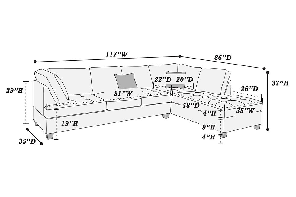 Thumbnail: 2-Piece Sectional Set with 2 Accent Pillows — F6988