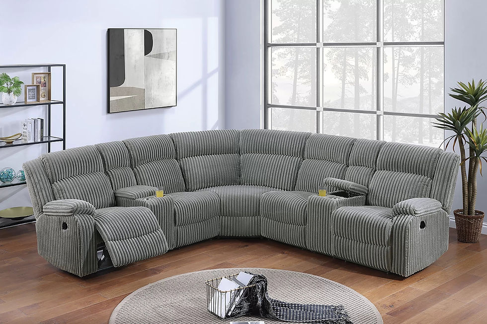 Thumbnail: Corduroy Power Motion Sectional with Dual Consoles