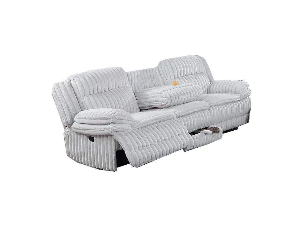Thumbnail: Light Gray 2-Piece Manual Reclining Sofa & Loveseat Set