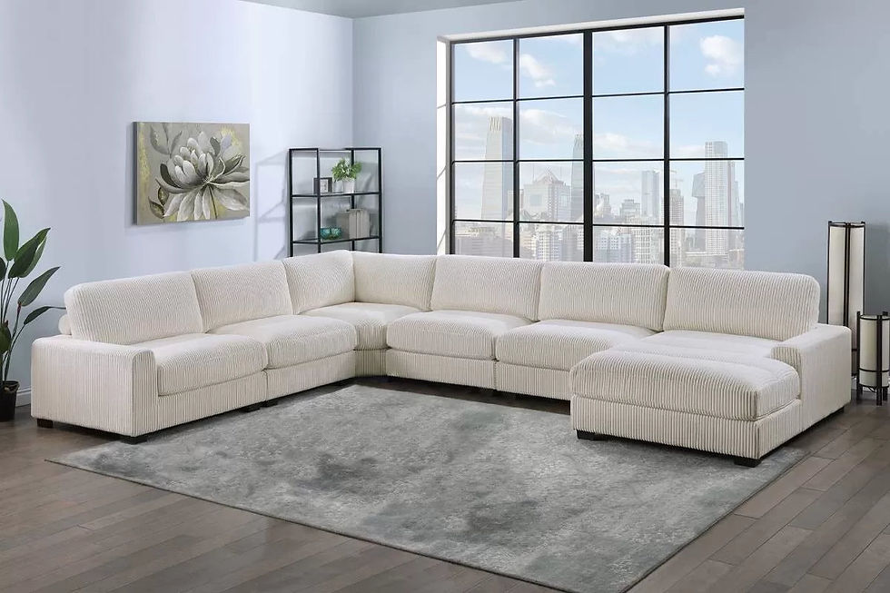 Thumbnail: Beige 6-Piece Modular Sectional Set — 158